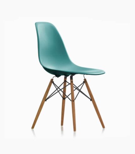 Eames plastic side chair - Blue, L